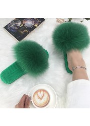 Ladies Slippers Flat Flip Flops Women Shoes Soft Luxury House Platforms Sandals Real Fur Slides Summer Fluffy Fashion Slippers