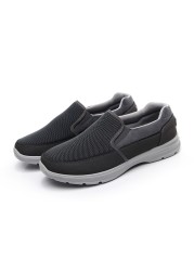 Casual and breathable canvas driving shoes, casual shoes for the elderly, walking, flat, soft and comfortable