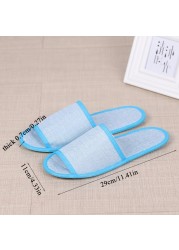 1 Pair Hemp Slippers Simple Men Women Hotel Travel Spa Portable Folding House Disposable Home Guest Indoor Slippers Plus Size