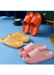 Indoor thick platform slippers women's home non-slip height increasing shoes bathroom shower waterproof non-slip slippers