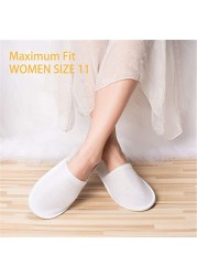 5-100 Pair Disposable Travel Hotel Slippers White Toweling Closed Toe Spa Shoes Bath Sets Bathroom Bathroom Shower Accessories