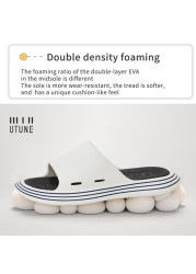 UTUNE Outside Slippers Men Summer Runway Shoes EVA Outdoor Women Slides Soft Thick Sole Non-slip Pool Beach Sandals Indoor Bathroom