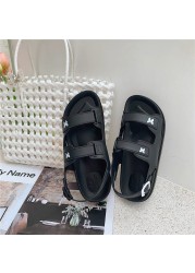 Women Sandals 2021 Lolita Shoes Platform Kawaii Summer Flip Flops Butterfly Casual Roman Vintage Fashion Female Flat Shoes