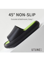 UTUNE Summer Outside Slippers Men Shoes EVA Soft Outdoor Sneaker Platform Slides Women Thick Sole Non-slip Indoor Beach Sandals