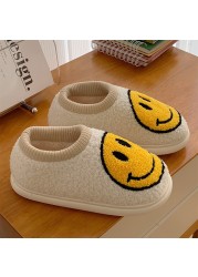 2021 lovely smile cotton slippers winter warm house thick-soled indoor slippers non-slip outdoor volvi fur slippers women shoes