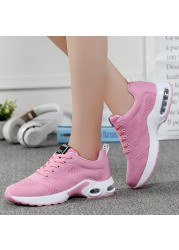 Fashion Women Lightweight Sneakers Outdoor Sports Breathable Mesh Comfort Running Shoes Air Cushion Lace Up