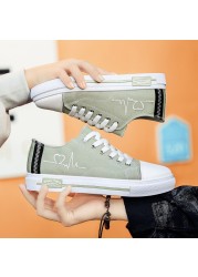 TUINANLE Vulcanized Shoes Sneakers For Women Lace-up Casual Canvas Shoes Size 35-44 Breathable High-top Men Shoes Tenis Feminino