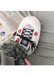 Unisex Winter Warm Home Slippers Sneaker Women Indoor Cotton Shoes Universal Slippers Funny and Interesting