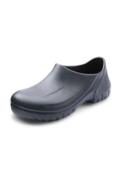 Mens Chef Shoes Kitchen Cook Shoes Black Work Clogs Hospital Shoes Super Anti-slip Oil Proof Waterproof Flat Sandals