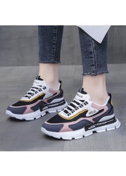 Lucyever 2021 New Women Breathable Sneaker Lace Up Walking Shoes Woman Sports Casual Falts Vulcanized Shoe Zapatos De Mujer