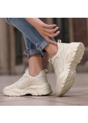 Moipheng 2022 Spring New Chunky Sneakers Women Breathable Shoes Big Size 35-45 Running Shoes Sneakers Women Vulcanized Shoes