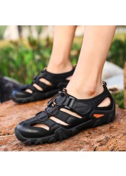 Summer Outdoor Platform Sandals Casual Hiking Men Leather Comfortable Breathable Light Beach Classics Fisherman High Quality