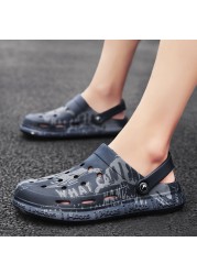 Fashion Men's Slippers Outdoor Sneakers Sandals Street Garden Shoes Comfortable Lightweight EVA Slippers Double Color Clogs