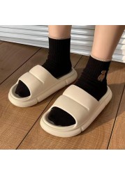 2022 home slippers men women thick platform bathroom beach eva soft sole sandal summer house non-slip flat shoes