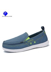 Men's Canvas Shoes Breathable Casual Shoes Luxury Brand Men Loafers Lightweight Boat Shoes Designer Vulcanize Shoes Sneakers