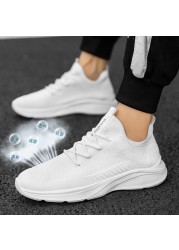 Women Men Sneakers Mesh Breathable Running Shoes Male Lightweight Sneakers Couple Sneakers Man Casual Shoes 35-47