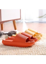 men slippers thick platform slippers summer beach eva soft sole sandal men ladies indoor leisure bathroom anti-slip shoes