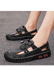 Men's shoes 2022 summer fashion casual beach non-slip rubber outdoor breathable non-slip high quality genuine leather trekking