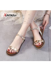 Women's Leather Sandals 2021 Summer New Versatile Student Platform Platform Roman Muffin Fashion Fantasy Shoes