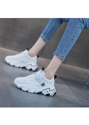 Women's shoes 2021 new lightweight breathable sneakers women height insole mesh shoes girls summer white shoes women's sports