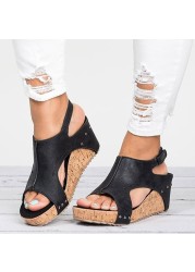 Women Sandals Platform Sandals Wedges Shoes Women Heels Gladiator Sandalias Mujer Summer Shoes Peep Toe Wedge Heels Sandals