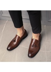 Handmade Italian Formal Shoes For Men Faux Leather Oxford Shoes For Wedding Party Office