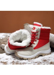 Winter Women Boots High Quality Keep Warm Ankle Snow Boots Woman Lace-up Comfortable Ladies Boots Platform Boots Women Booties