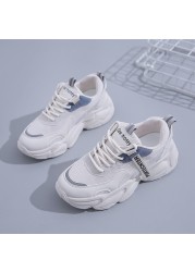 Women Sneakers 2022 Autumn Fashion Running Shoes Women Lace-up Sneakers Non-slip Increase Platform Shoes Zapatos Mujer