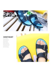 LaiCai Sanda Men Slippers Outdoor Leisure Summer Flip Flops Man Sandals Bathroom Inside Out Beach Mens Shoes