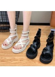 Women 2021 new cool women's shoes spring and summer versatile hollow out thick-soled Roman shoes fashion beach sandals