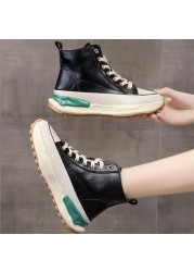 White shoes women's shoes 2021 Korean version of the autumn new thick-soled casual increase flat-soled women's shoes trend