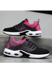 Ladies Shock Absorption Sneaker Comfortable Breathable Running Shoes Air Cushion Soles Casual Outdoor Shoes Shoes