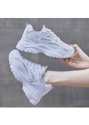 Lucifer Breathable Mesh Sneakers For Women 2022 Spring Thick Bottom Vulcanized Shoes Woman Comfty Non-slip Sneakers Mujer