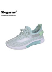 Women Vulcanized Sneakers Weave Mesh Platform Shoes Ladies Spring Autumn Trend Chunky Sneakers Flats Women Casual Sneakers