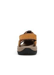 New Men's Sandals Cowhide Plus Size Beach Shoes Men's Sandals Slippers Plus Size 38-48 Mens Casual Sandals Genuine Leather