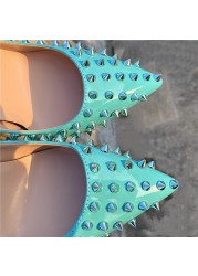 Spring New Sexy Rivet Pointed Toe Stiletto High Heel Work Shoes Party Dress All-match Fashion Large Size Women's Shoes