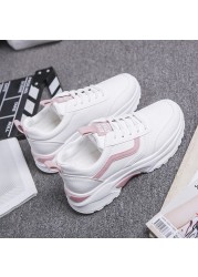 Women Sneakers 2021 Fashion Casual Shoes Comfortable Breathable White Flats Platform Female Sneakers Chaussure Femme