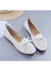 2022 Spring New Summer White Sneakers Women Mesh Flat Shoes Nurse Flats Shoes Casual Ballet Shoes Women 40