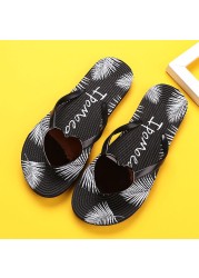 2022 New Love Flip Flops Women Beach Shoes Bohemian Beach Flip Flops Summer Men Slippers Massage Sandals Comfortable Shoes