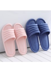 Women Men Unisex Summer Non-slip Slippers Shoes Bathroom Slippers Lovers Sandals Indoor Fashion Home Slippers Floor Flip Flops