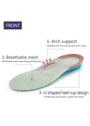 Couple Sports Cushioned Insoles Orthotic Foam Men Women Support Insert Soles Cushion Shoes Feet Cushion Size 35-46