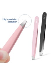 LLANO Eyebrow Tweezers Removal Makeup Tools Stainless Steel Slanted Eye Brow Clip Fine Hair Puller Face Care Eyebrow Scissors