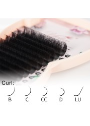 YELEX Easy Van Lashes Bloom Individual Eyelash Extension Faux Mink Lashes Soft Natural Lash Extension Volume Rosso Auto Fans