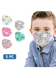 10pcs KN95 mask children mascarillas fpp2 mask cartoon dinosaur printed fish shape FFP2 CE face masks mascarillas negra