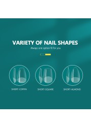 Nailpop Press On Nails Short Style 552pcs Acrylic False Nails Full Cover False Nail Ladies Nails Manicure Art Tips