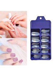 100pcs/set Matte Fake Nail Art Tips Long Ballerina Coffin Nails ABS Full Cover Vessel Nails Manicure Tools