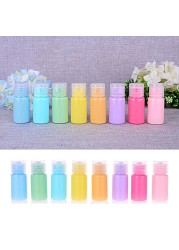 8pcs 10ml Macaron Candy Color Refillable Empty Cosmetic Bottles Sample Pump Vial Container Cream Lotion Storage Pot