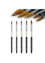 Acrylic Nail Brush Kolinsky Sable UV Nail Gel Crystal Nail Brush Painting Drawing Carving Dotting Pen DIY Nail Design Brushes