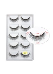 Wholesale Eyelashes 2/5/50 Boxes Faux 3D Mink Lashes Natural Thick False Eyelashes Mink Lashes Soft Lashes Wispy Makeup Cilios New