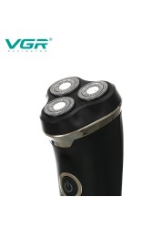 VGr New Magnetic Suction Three Head Shaver Shaver For Men Rechargeable Beard Trimmer V-319 Electric Hair Trimmer Clipper Machines